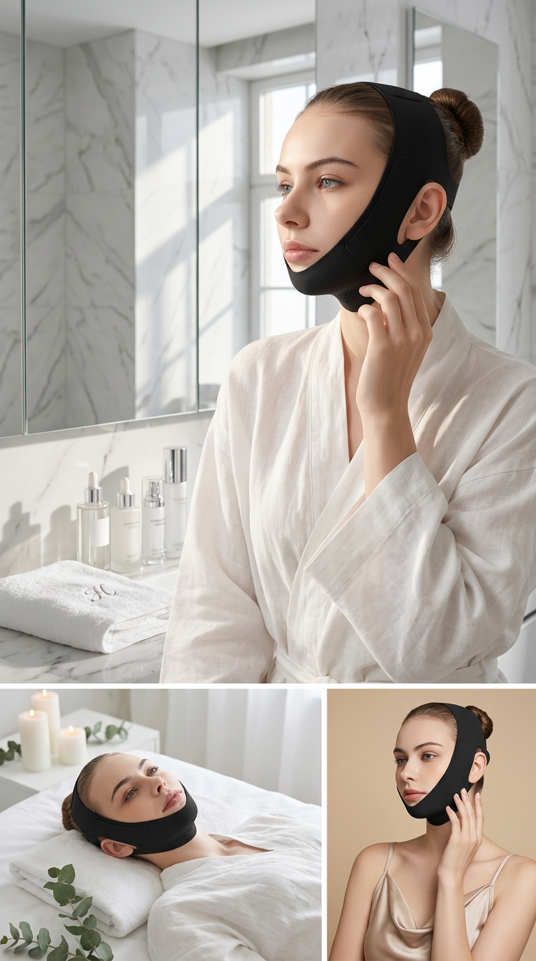SculptLift™ V-Line Facial Lifting Mask – Reusable Chin & Jawline Support Band