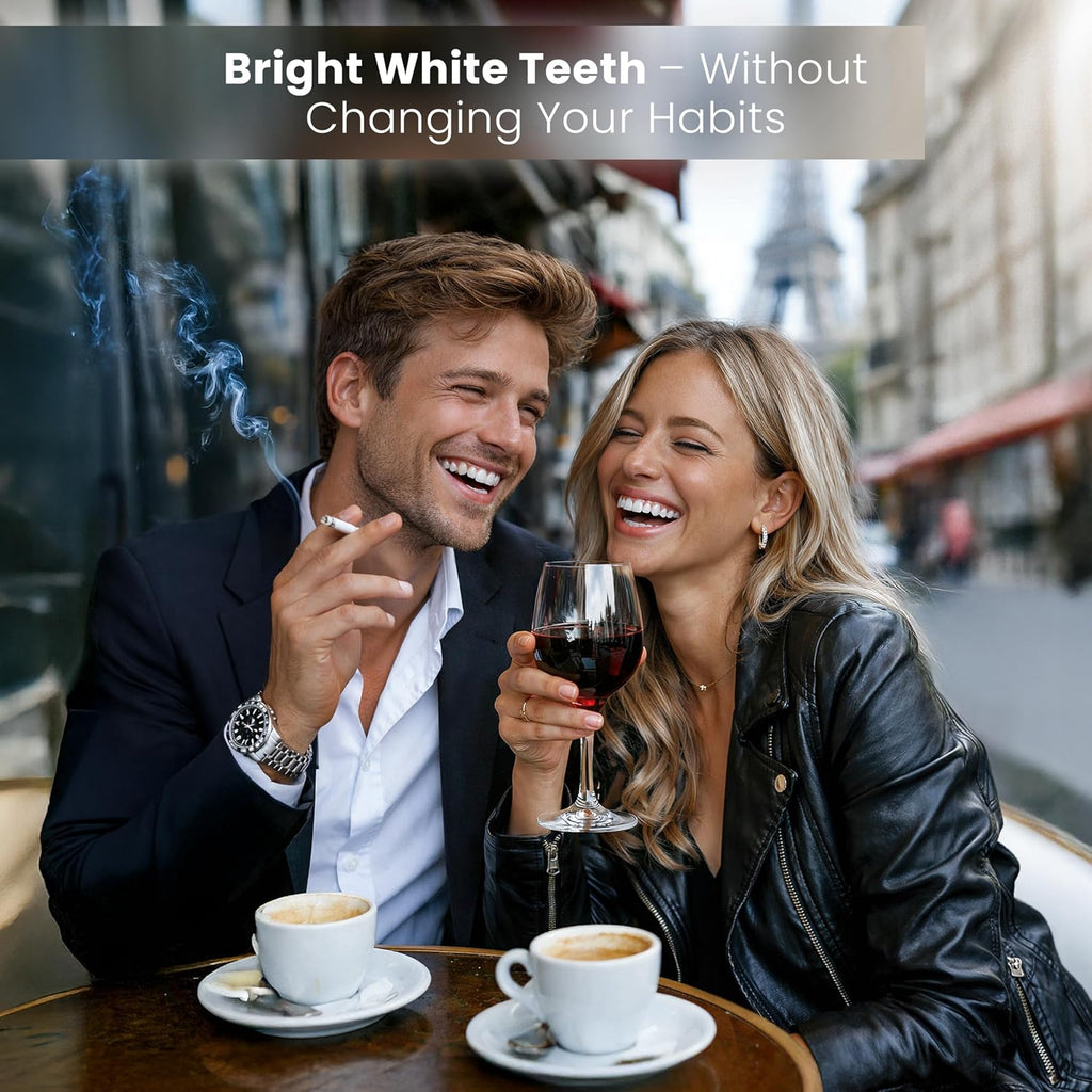 Gentle Teeth Whitening Strips - (40 Strips) Bleaching Teeth Free of Peroxide for a Radiant Smile - Gentle Tooth Whitening - 20 Applications