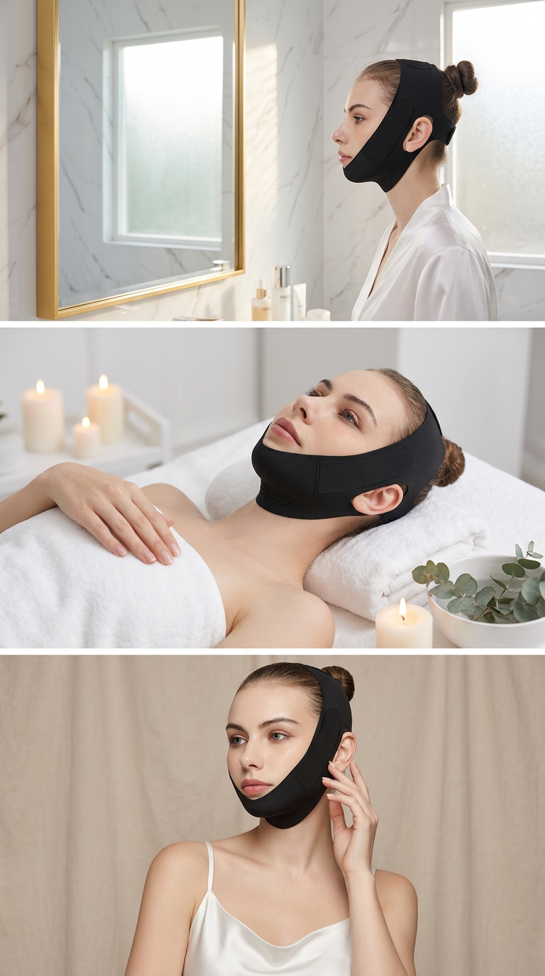 SculptLift™ V-Line Facial Lifting Mask – Reusable Chin & Jawline Support Band