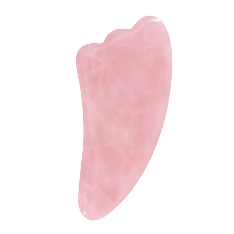 Natural Quartz Jade Roller Facial Massager with Guasha Board Green Pink Black Kits for Face Neck Roller Massage