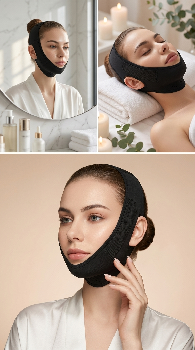 SculptLift™ V-Line Facial Lifting Mask – Reusable Chin & Jawline Support Band
