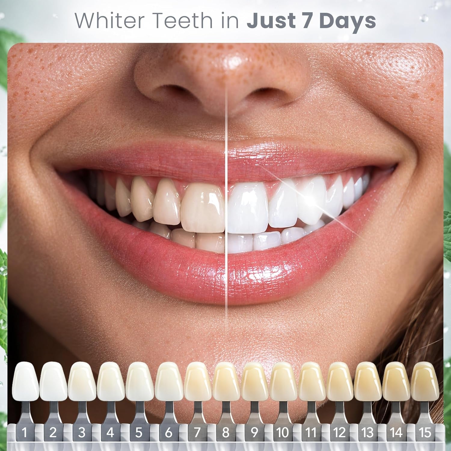 Gentle Teeth Whitening Strips - (40 Strips) Bleaching Teeth Free of Peroxide for a Radiant Smile - Gentle Tooth Whitening - 20 Applications